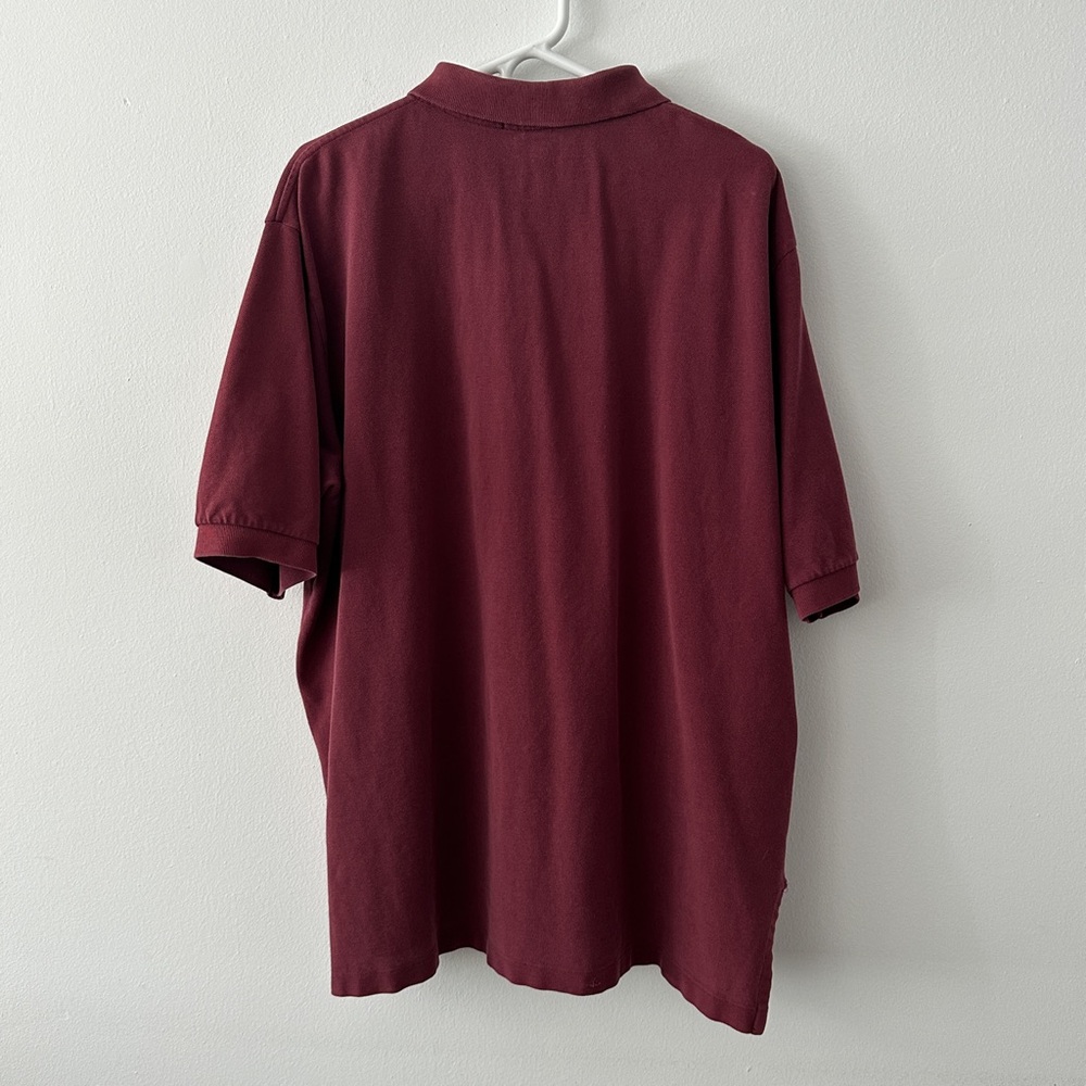 Polo Ralph Lauren Vintage Burgundy Red Polo T-Shirt Size XXL - Picture 8 of 9